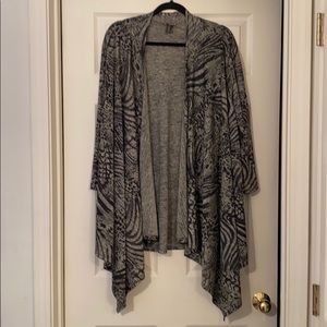 HAANI metallic black and gray long full kimono very attractive and stylish